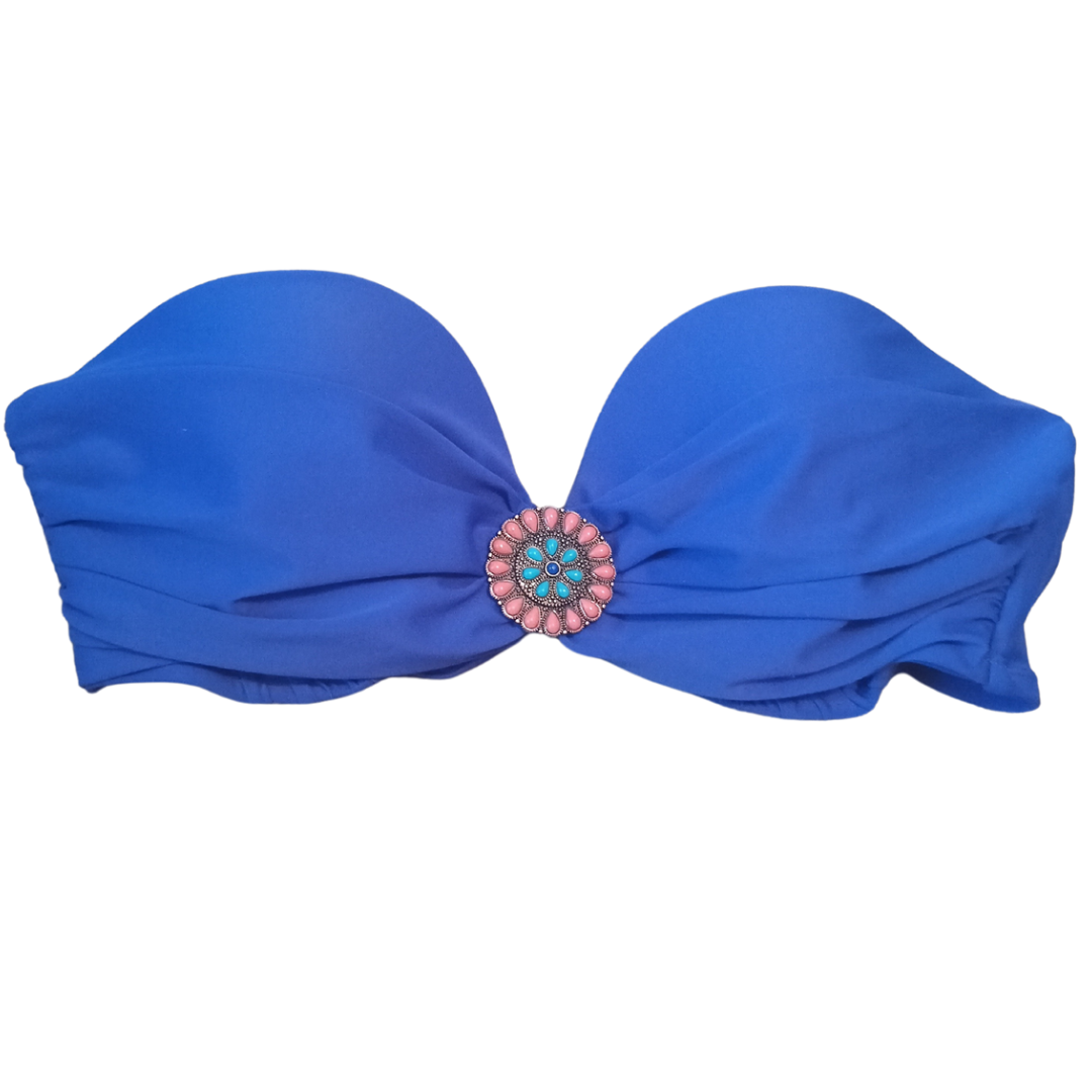 Bandeau Bikini Top with Jewel Accent | Xhileration