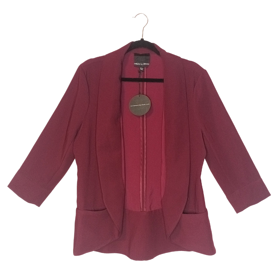 Maroon Shawl Collar Cardigan | Horlowe and Graham
