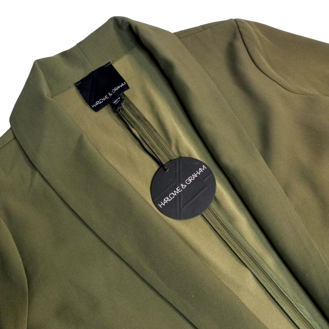 Green Shawl Collar Cardigan | Harlowe and Graham