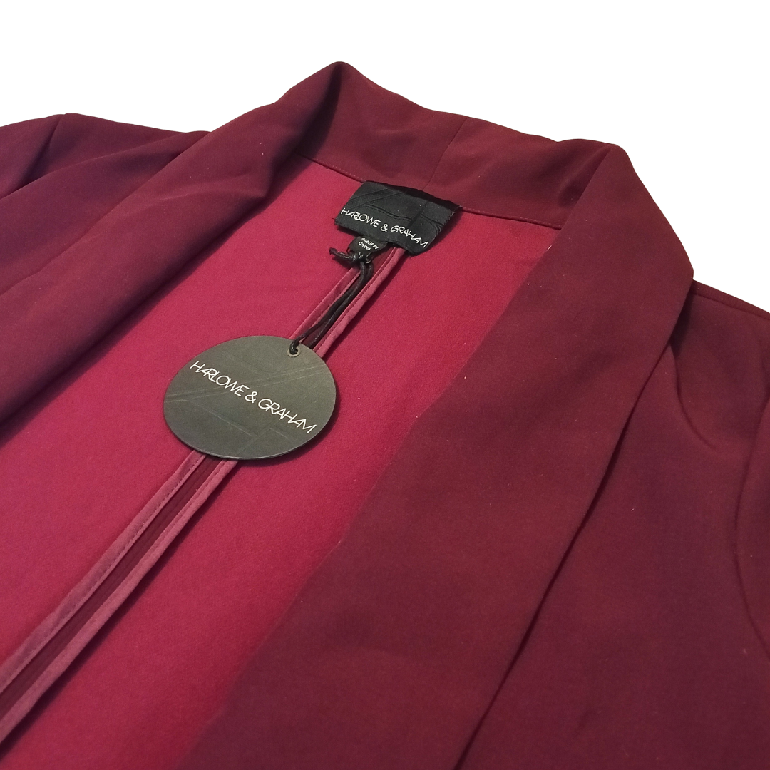 Maroon Shawl Collar Cardigan | Horlowe and Graham