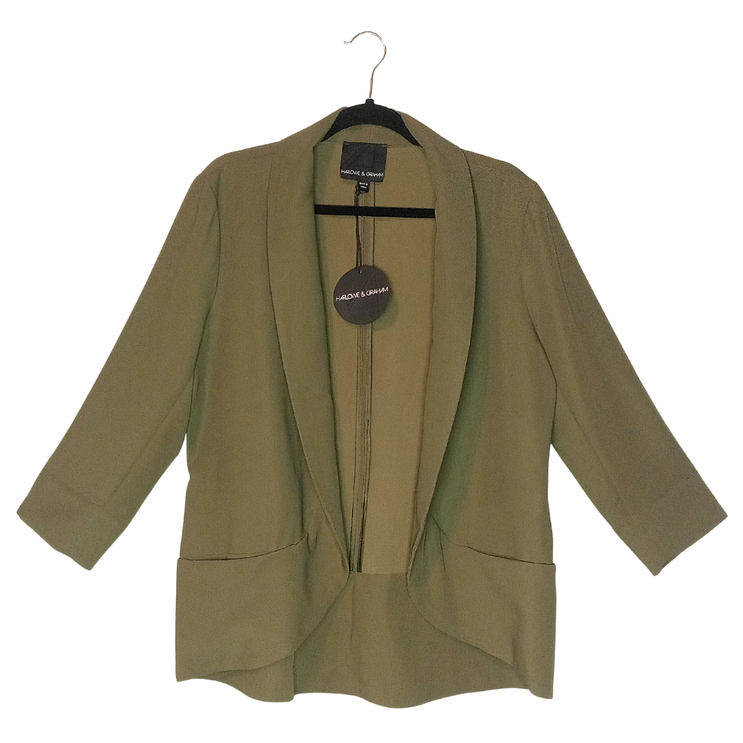 Green Shawl Collar Cardigan | Harlowe and Graham