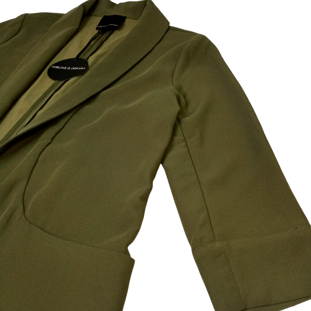 Green Shawl Collar Cardigan | Harlowe and Graham