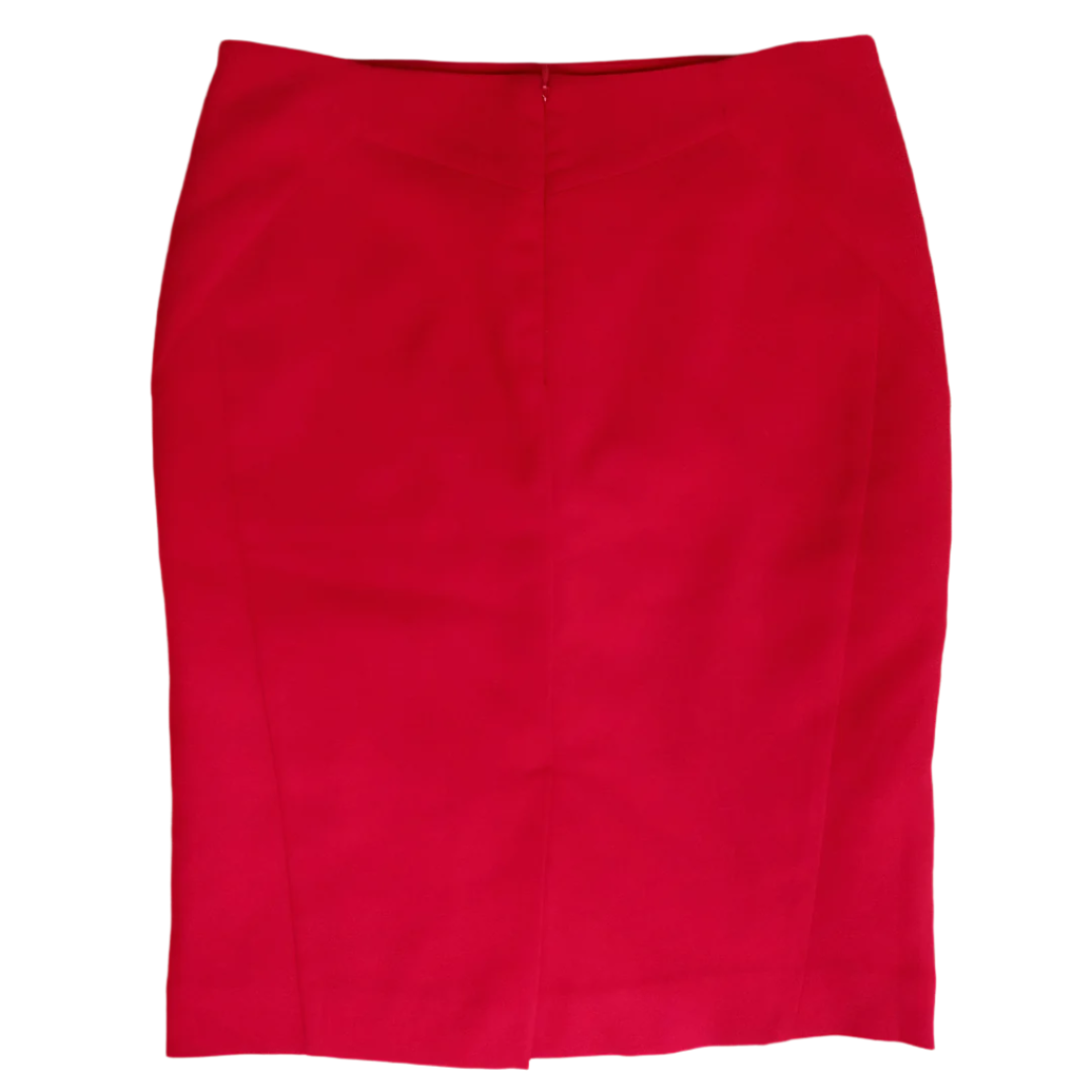 Red High-Waist Pencil Skirt | Worthington